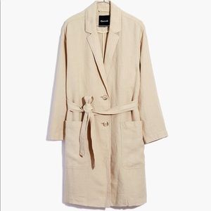 NWT Madewell Long Linen Blazer